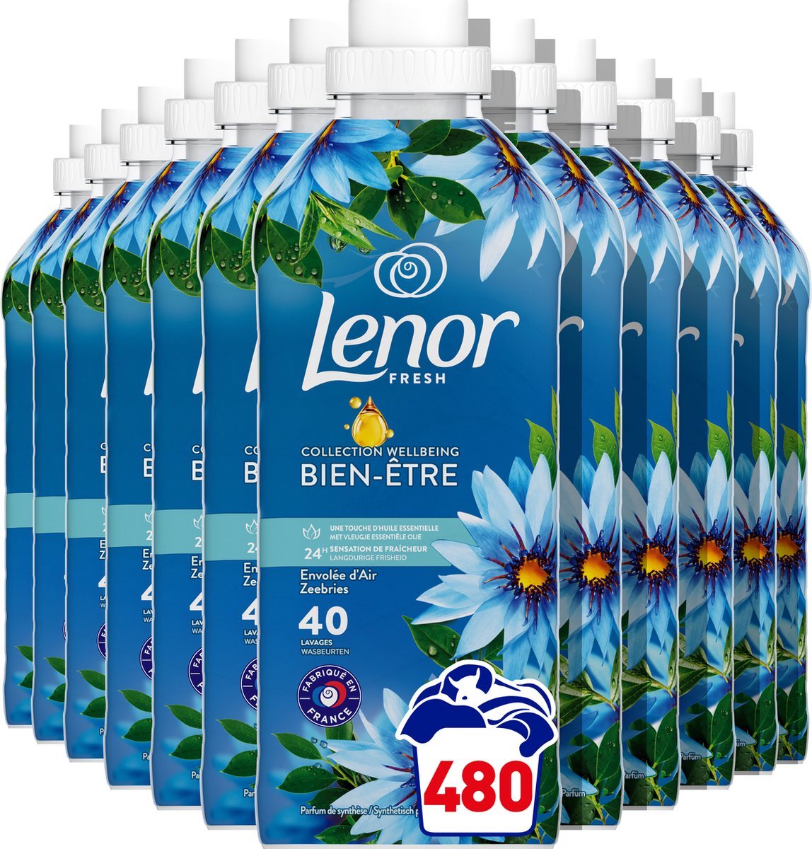 Goedkoopste Lenor Zeebries - Wasverzachter - Voordeelverpakking 12 x 40 Wasbeurten