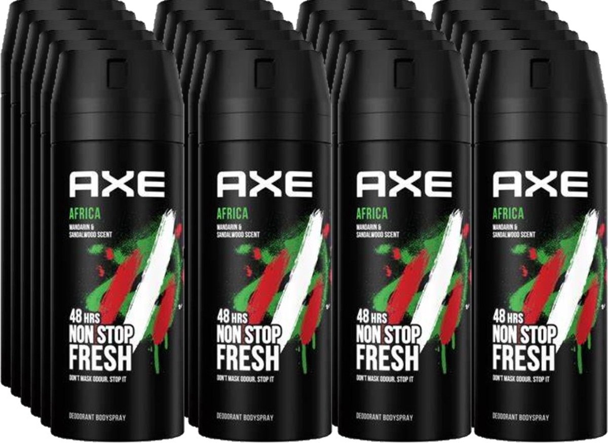 Goedkoopste Axe - Deodorant - Spray - Africa - 150ml x 24