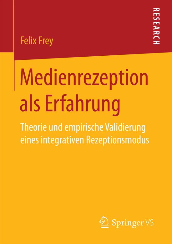 Medienrezeption als Erfahrung - cover