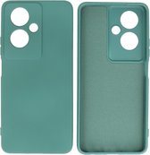 Hoesje Geschikt voor de OPPO A79 - Fashion Backcover Hoesje - Colorful Telefoonhoesje - Donker Groen