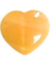 Ruben Robijn Calciet geel hart hanger 25 mm