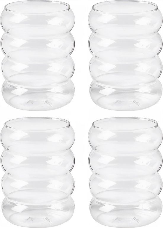 Verres à boire Betrahan - Set de 4 - Verres à bulles - Verre à boisson gazeuse - Verre à eau