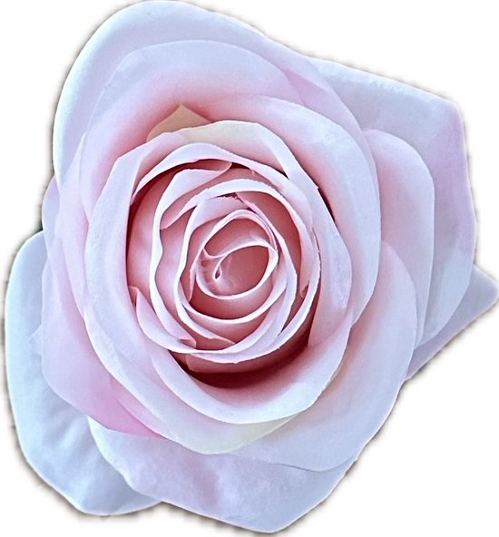 AMALIA LICHT ROZE KUNSTROZEN - Rozenkoppen 24 stuks - Mooie Kwaliteit Kunstbloemen - Nepbloemen - Rozen zonder Steltjes - Kunstbloemen voor Decoraties/ Versieringen - DIY Bloemen - Rozen voor de Bloemenmuur