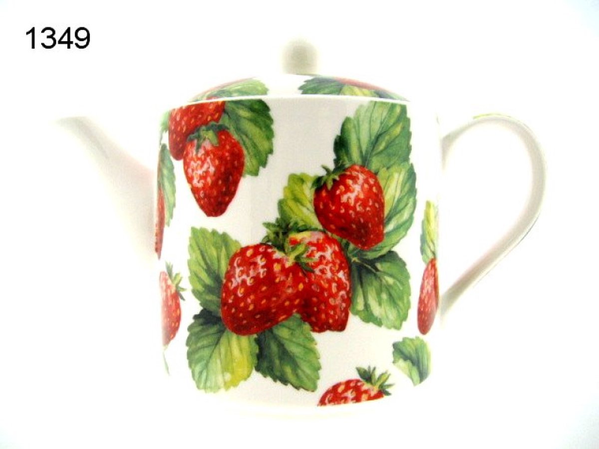 Lesser & Pavey theepot Strawberry Field – Porselein – 0,7 liter