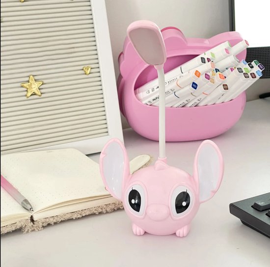 Bureaulamp Disney Lilo & Stitch LED-bureaulamp met puntenslijper Opvouwbare lamp Leuke bureaulamp USB oplaadbaar Stitc Rooz