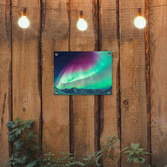 Fraai affiche de jardin Northern Lights 60x40 cm - petit - Toile de jardin / Toile d'extérieur / Peintures pour l'extérieur (décoration de jardin)