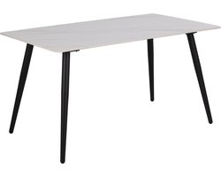 Giga Living Eettafel Wiska - Rechthoek Wit Keramiek - 140x80x75cm