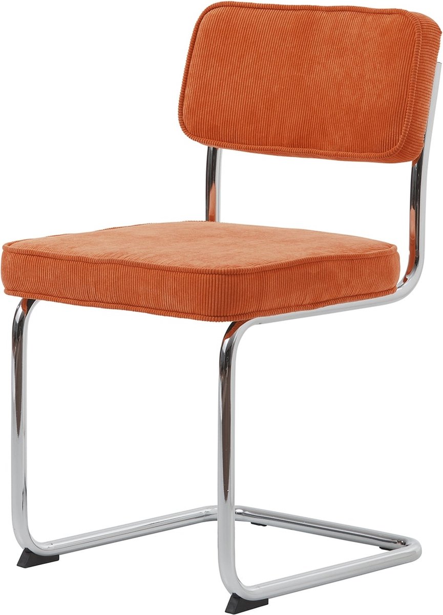 Eetkamerstoel Rupert Oranje Fabric - Giga Living