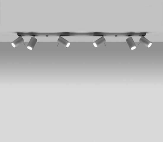 - LED Plafondspot grijs RING - 6 x GU10 aansluiting