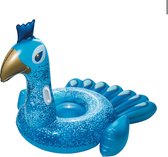 Opblaasfiguur - Pauw XL - Geschikt voor Volwassenen en Kinderen - 198x164 cm - Blauw - Zwembad Speelgoed