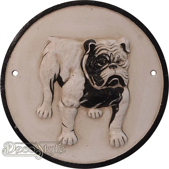 Gietijzeren Bord – Bulldog-23,8x23,8 cm