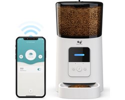 Pretty Paws PP005 Wifi Voerautomaat Wit - Automatische Voerbak - Slimme Voerautomaat met App - Instelbaar Voedingsschema - WIFI