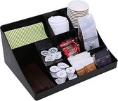 10 compartiment kruiderij houder koffie en theezakje organizer zwart met VCO-001 tea bag organizer