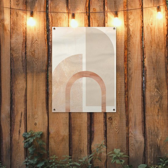 Tableau jardin Formes - Beige - Abstrait - 60x80 cm - Poster jardin