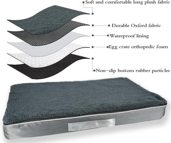 Baodan Hondenbed voor grote honden, wasbaar, 122 x 75 cm