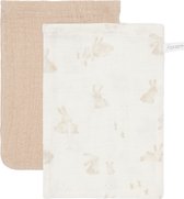 Little Dutch Washand Hydrofiel Baby Bunny/Beige 2-Pack