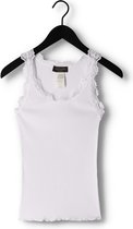 Rosemunde Silk Top W/ Lace Tops & T-shirts Dames - Shirt - Ecru - Maat L