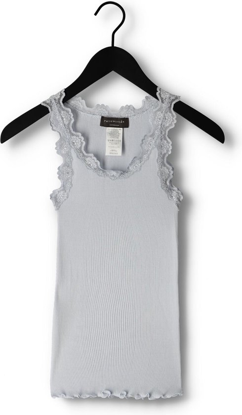 Rosemunde Silk Top W/ Lace T-shirts & T-shirts Ladies - Chemise - Bleu clair - Taille XS