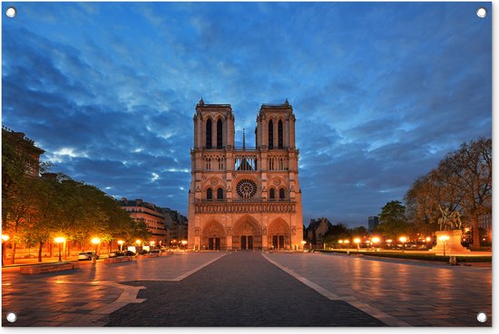 Parijs - Notre Dame - Wolken - Tuinposter