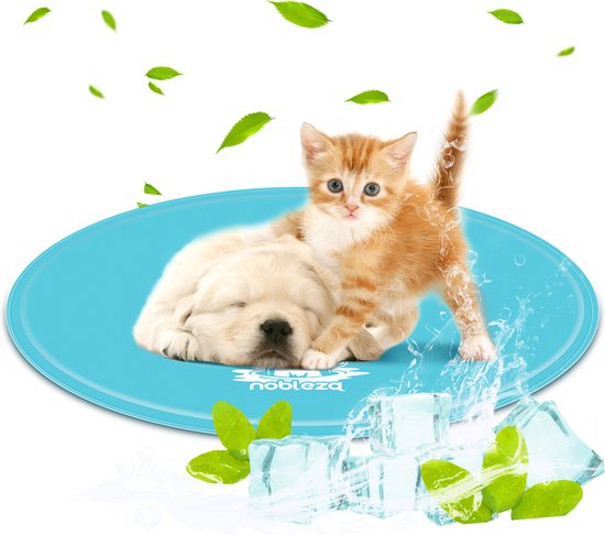 Nobleza B4R41 - Koelmat voor honden en katten - Koeling kattenmand - 60x60 cm - Blauw