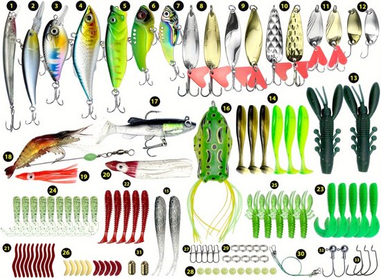 Aasbox voor vissen, 2/4 stuks, zwarte visbox, viskoffer, aasbox, tackle