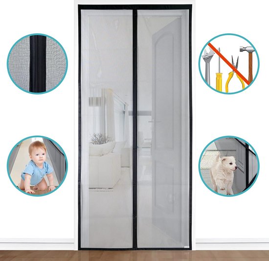 VerminBuster Vliegengordijn Magnetisch - Luxe Deurhor - 210 X 92 Cm Deurgordijn Horgordijn Deur