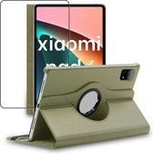 ebestStar - Hoes voor Xiaomi Pad 6, Pad 6 Pro, Roterende Etui, 360° Draaibare hoesje, Goud + Gehard Glas