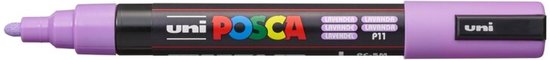 Posca Marker – Universele Stift – Paintmarker – #P11 Lavendel – PC-5M – Lijndikte 1,8-2,5mm – Posca – 1 stuk – Incl. Goodie
