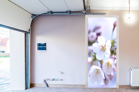 Deursticker Bloemen - Sakura - Tak - Bloesem takken - 90x235 cm - Deurposter