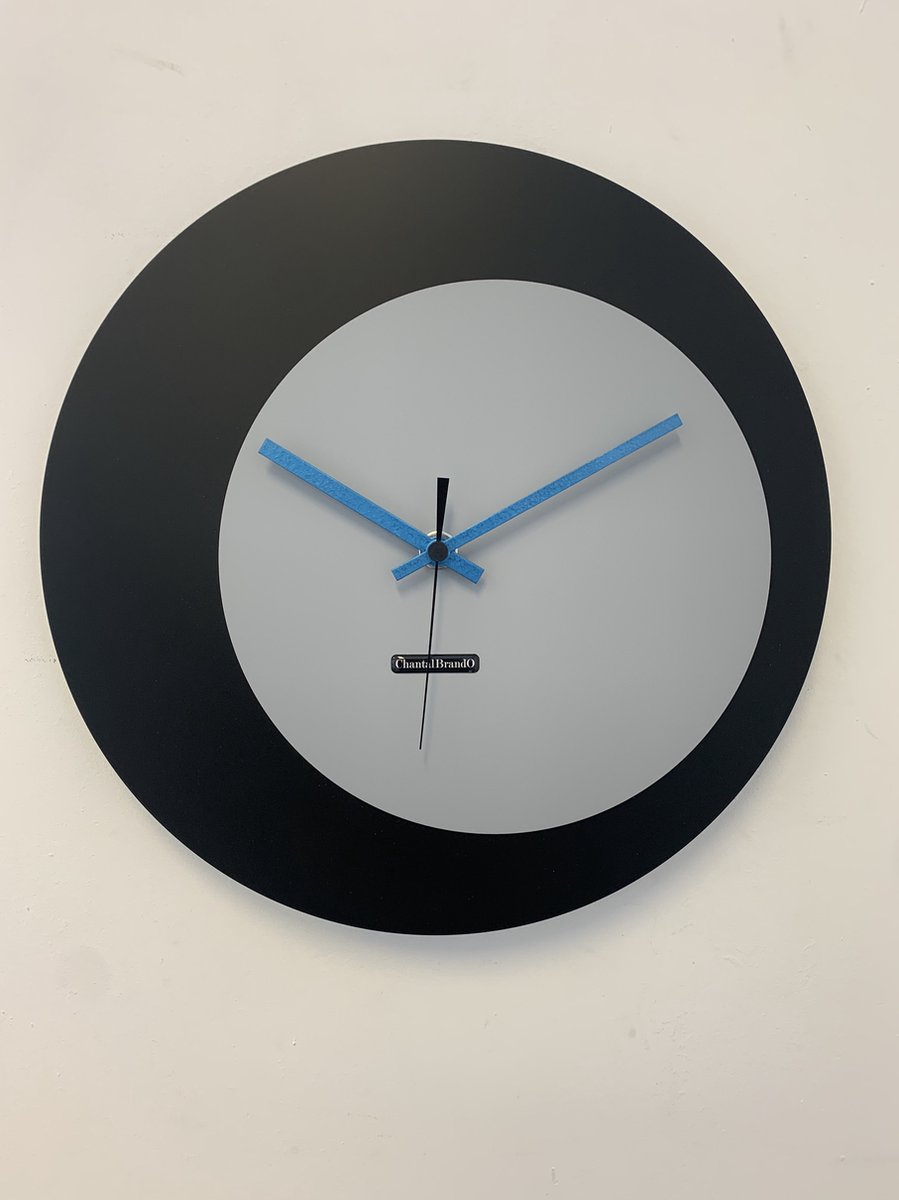 ChantalBrandO wandklok ECLIPS Zwart & Grijs Modern Design