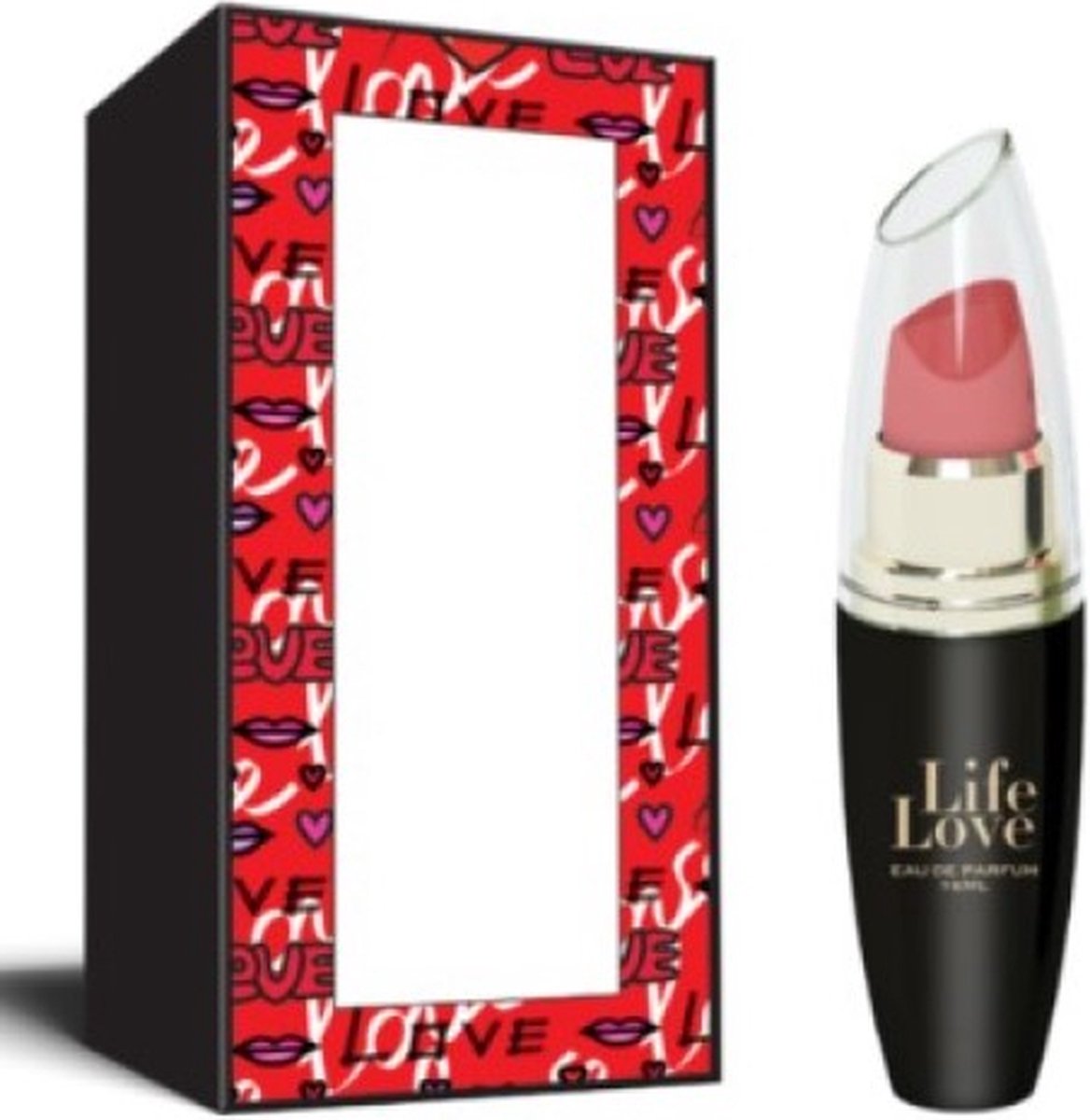 Goedkoopste Tiverton Life love red eau de parfum voor dames lippenstift flacon 75 ml