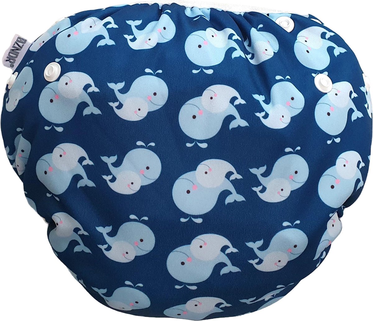Goedkoopste BZNDR® - Zwemluier walvis - 0-3 jaar - 5 t/m 18 kg - Wasbaar - Zwemluier baby