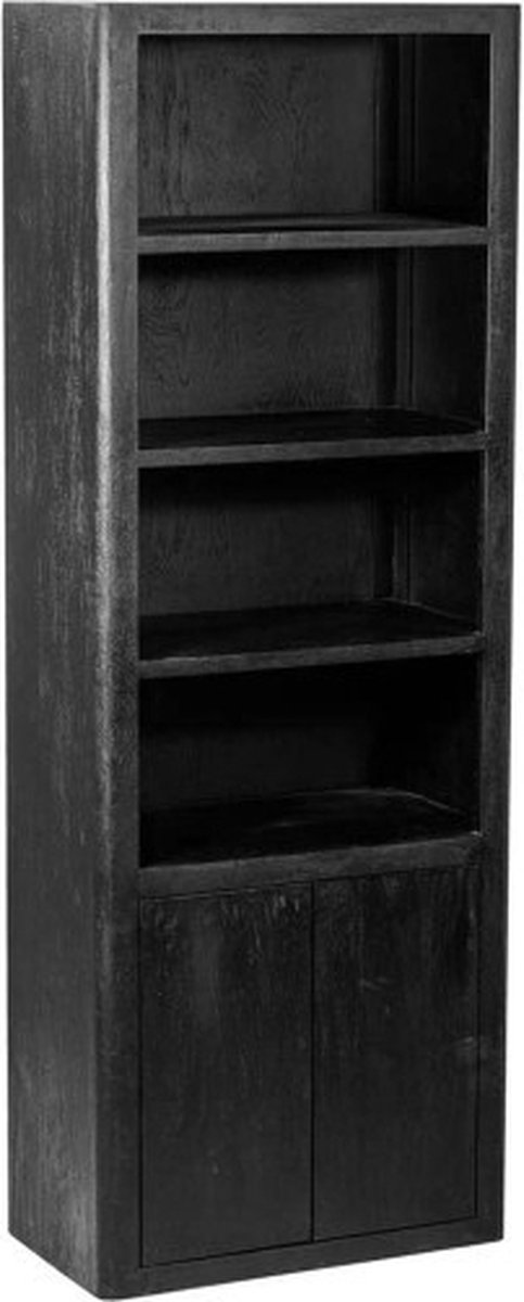 Tower Living Boekenkast Tenna mangohout 80 cm - Zwart