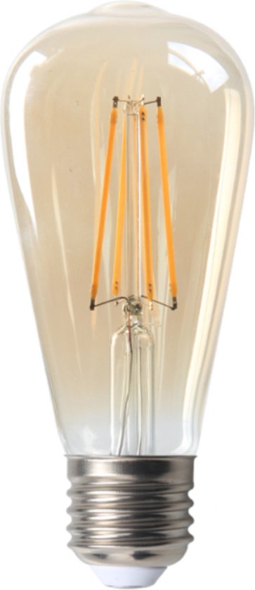 JL - 4W E27 ST64 Amber Glas Filament LED Bulb 2000K