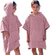 Badponcho voor meisjes en jongens, 100% katoen, strandponcho, handdoek met capuchon, omtrekhulp, surfponcho, badjas