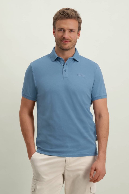 State of Art Pique Polo Blauw Modern fit Heren Poloshirt Maat M bol