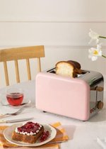 Gratyfied - Retro broodrooster - Retro keuken producten - Retro tosti apparaat - ‎35,3 x 47,8 x 40,5 cm - 3,2 kg - 1L - Retro/roze + Ketel