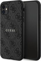 Guess 4G Back Case (MagSafe Compatible) - Geschikt voor Apple iPhone 11 (6.1") - Zwart