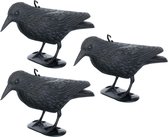 Set van 3 duivenverschrikkers raaf kraaien afweer van kleine vogels en duiven vogelverschrikker diervriendelijke afschrikking ca. 36 cm