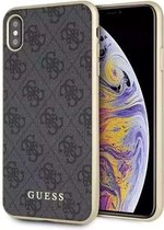 Guess GUHCI65G4GG iPhone Xs Max grijs / grijs hard case 4G Collection