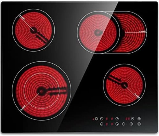 Gratyfied - Elektrische Kookplaat 4 Pits - Elektrische Kookplaat Vrijstaand - Kookplaat 4 Pits - Opzetkookplaat - Kookplaat Elektrische 4 Pits Inbouw