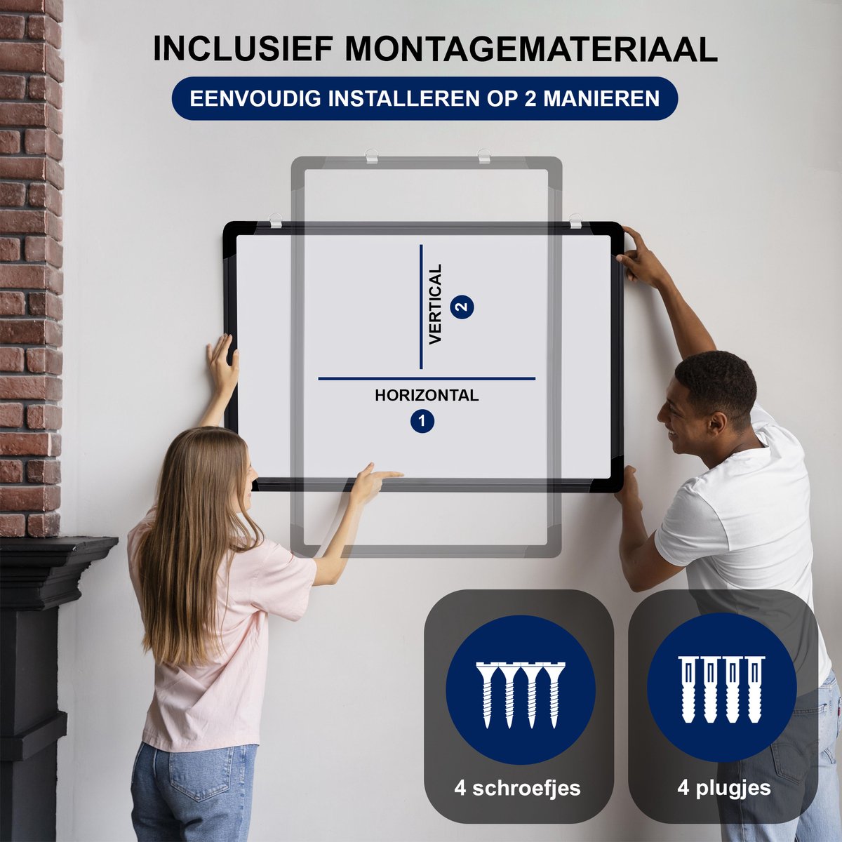 Duerté Whiteboard XL Magnetisch met Stiften thumbnail 5