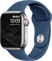 Saala® Siliconen bandje geschikt voor Apple Watch 42/44/45mm series 3 4 5 6 7 SE donkerblauw