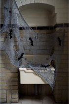 Folat - Stoffen Net Met Vleermuizen (150 x 75cm) - Halloween - Halloween Decoratie - Halloween Versiering
