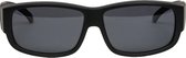 Melleson Eyewear overzet zonnebril zwart polariserend groot - overzetbril - overzetzonnebril