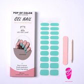 Pop of Color Amsterdam - Kleur: Turkish Blue - Gel nail wraps - UV nail wraps - Gel nail stickers - Gel nail foil - Nail stickers - Gel nagel wraps - UV nagel wraps - Gel nagel Stickers - Nagel wraps - Nagel stickers