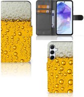 Telefoonhoesje Geschikt voor Samsung Galaxy A55 Flip Cover Valentijn Cadeautje hem Bier