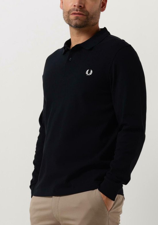 Fred Perry Ls Plain Fred Perry Shirt Polo's & T-shirts Heren - Polo shirt - Donkerblauw - Maat XS
