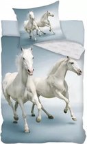 Dekbedovertrek 140x200 Witte paarden