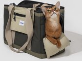HiDREAM Pet Carrier Reistas Schoudertas - Draagtas honden en Katten - Lichtgewicht - Comfort - Donkergrijs - 40x17,5x25 cm